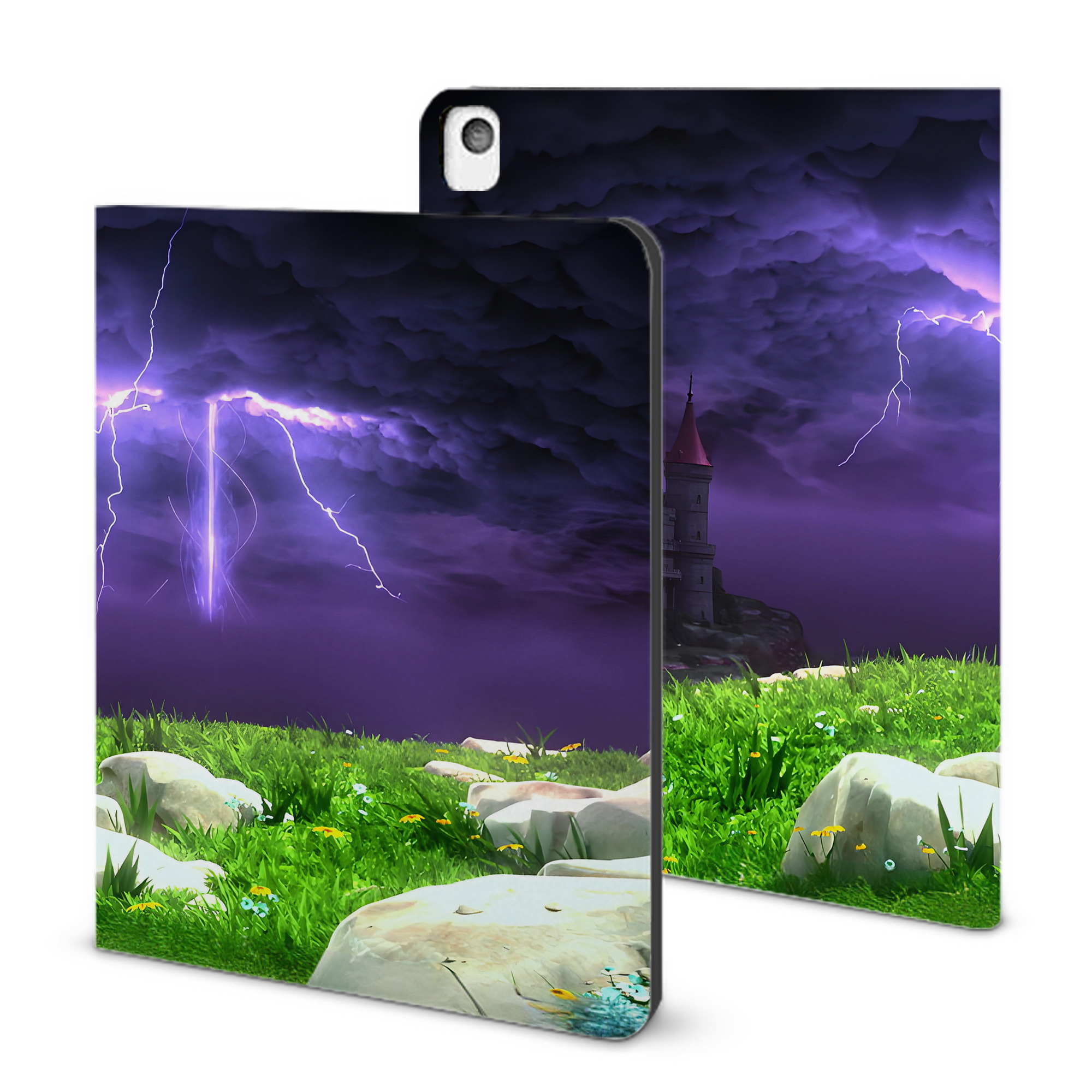 （画像用） ドラゴンクエスト Doragon Kuesuto Dragon Quest IPadケース ペンホルダー付き ブックスタイルデザイン